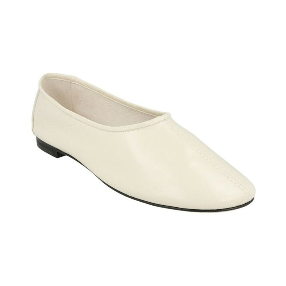 By Far Prudence Leather Flat, White